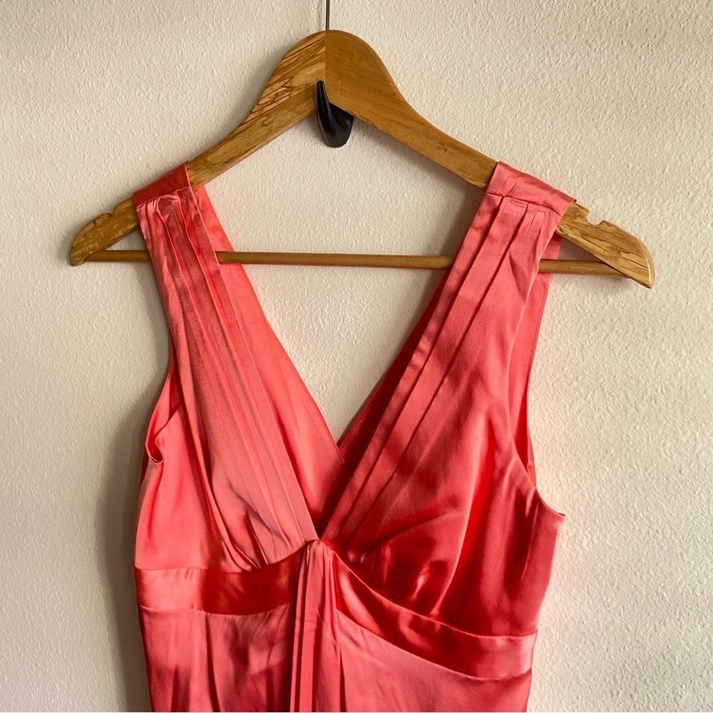 NWT Chaiken Silk Malaga Coral Cocktail Dress Sleeveless New Sz 4 Orange $378 - Picture 8 of 8